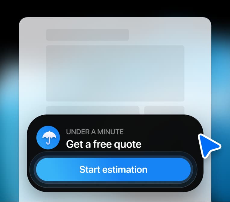 Example screenshot of Tapform widget embedded on a website.