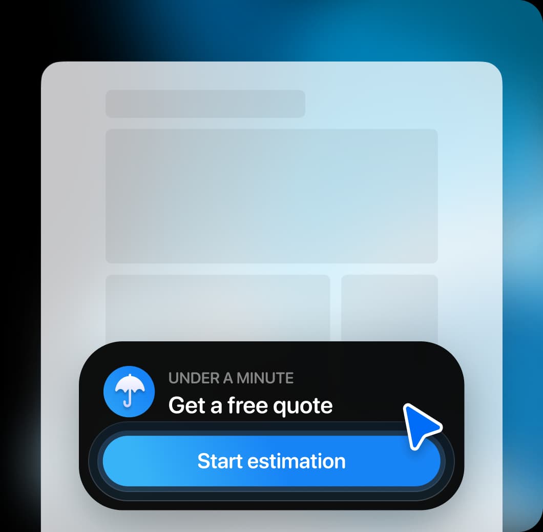 Example screenshot of Tapform widget embedded on a website.