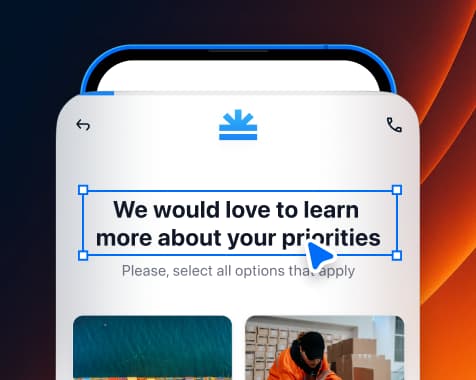 Screenshot of Tapform lead capture form templates.