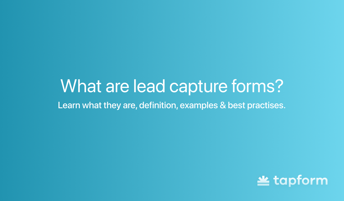 what are lead capture forms