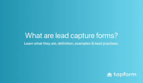 what are lead capture forms
